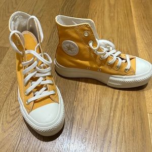 Converse platform high top yellow